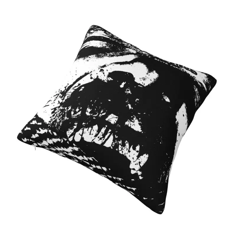 Custom Nordic Black Heavy Metal Band Napalm Death Grindcore Cushion Covers 40x40cm Velvet Pillow for Sofa Car Square Pillowcase