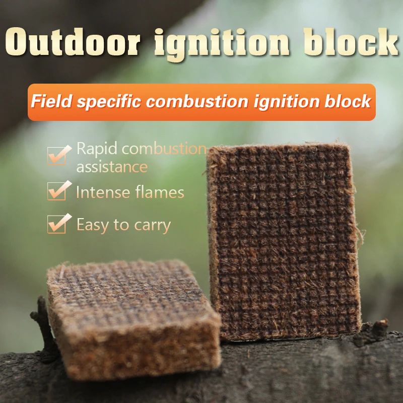 Outdoor Kindling Tool BBQ Picnic Small Hot Pot Charcoal Ignition Block Wood Kindling For Camping Fire Fireplace Starter Lighters