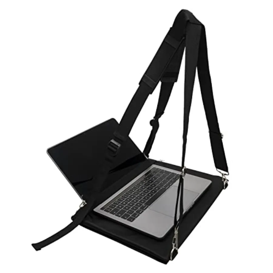 

Laptop Harness - Walking Desk-Hands Free Portable Wearable Desk with Adjustable Straps for up to 16" Laptop MacBook Notebook- C
