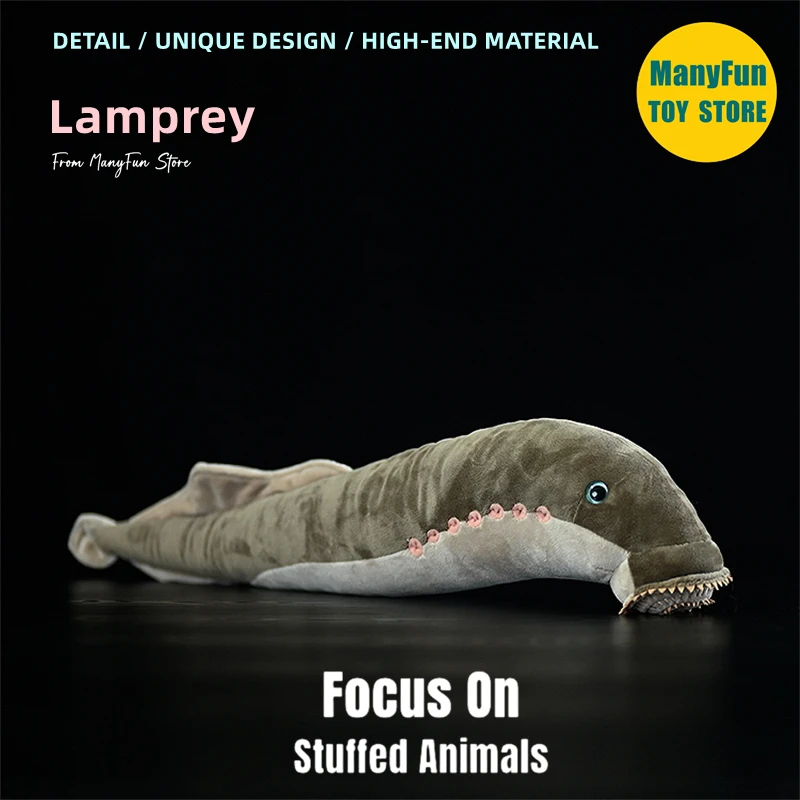 Lamprey Plush Toy High Fidelity Eel Plushie Hagfish Peluche Lifelike Stuffed Animals Simulation Doll Kawai Toy Gifts