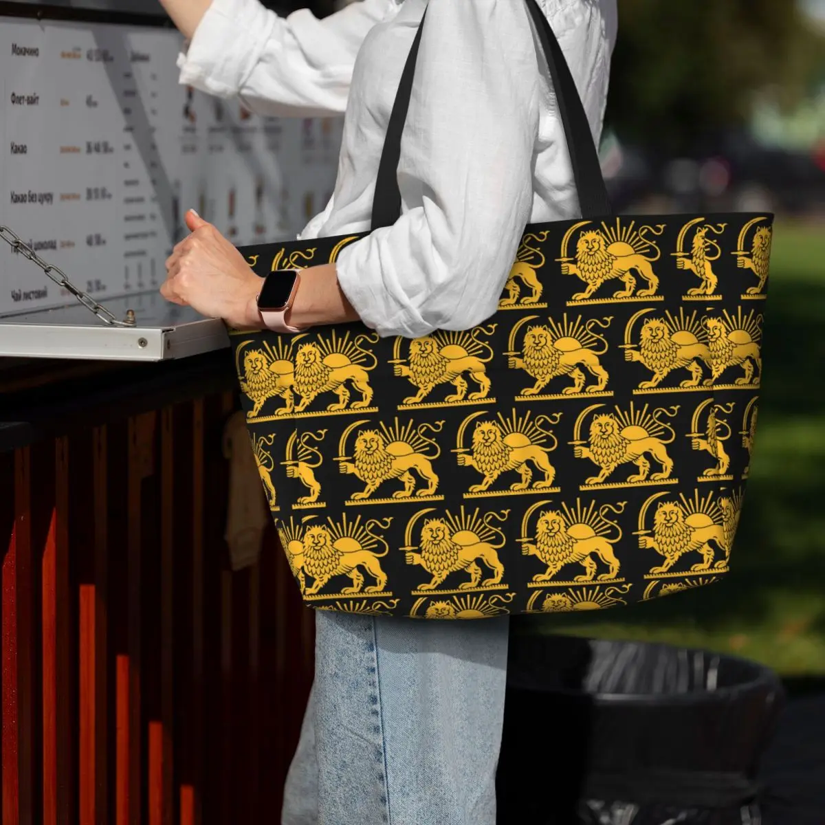Flag Of Iran Iranian Beach Tote Bag Sport Gym Yoga Duffle Large Tote Bag Women Travel Bag Fitness bag