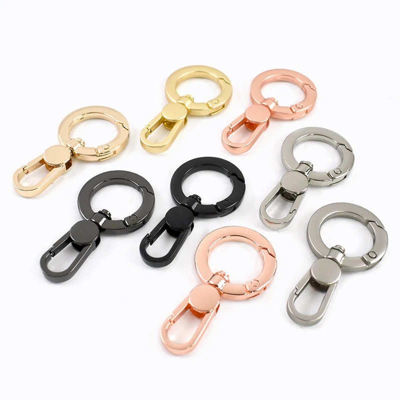

2/5/10Pcs Meetee 17mm Metal Spring O Ring Buckles Bag Swivel Lobster Clasp Carabiner Handbag Connect Snap Hook DIY Accessories