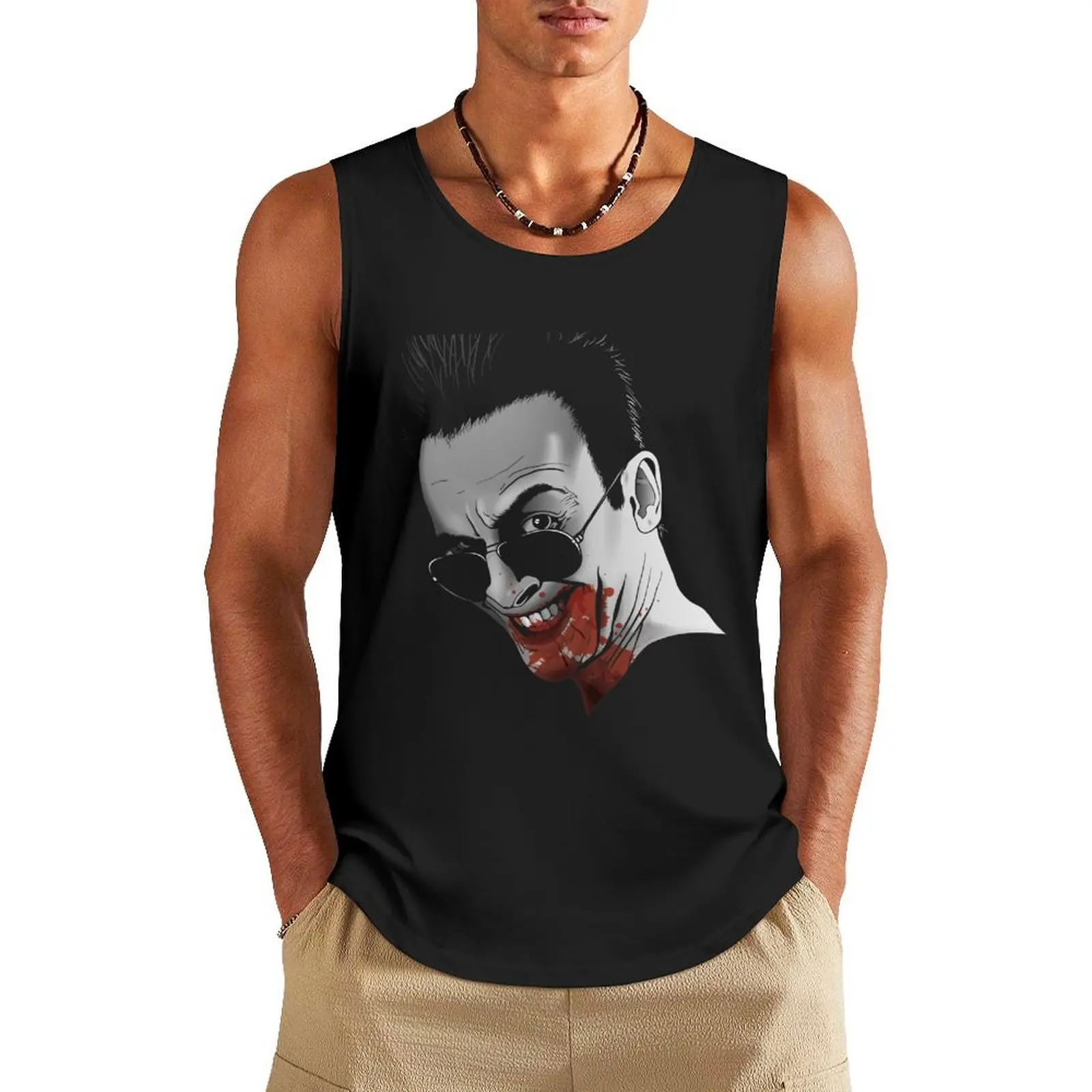

No trouble Tank Top Men's clothing Men's fitness t-shirt clothes for men summer