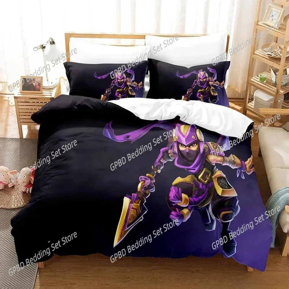 New Printed Game Dungeon Defenders Comfortable Duvet Quilt Cover Pillowcase Bedding Set Children Bedroom Decoration Home Textile