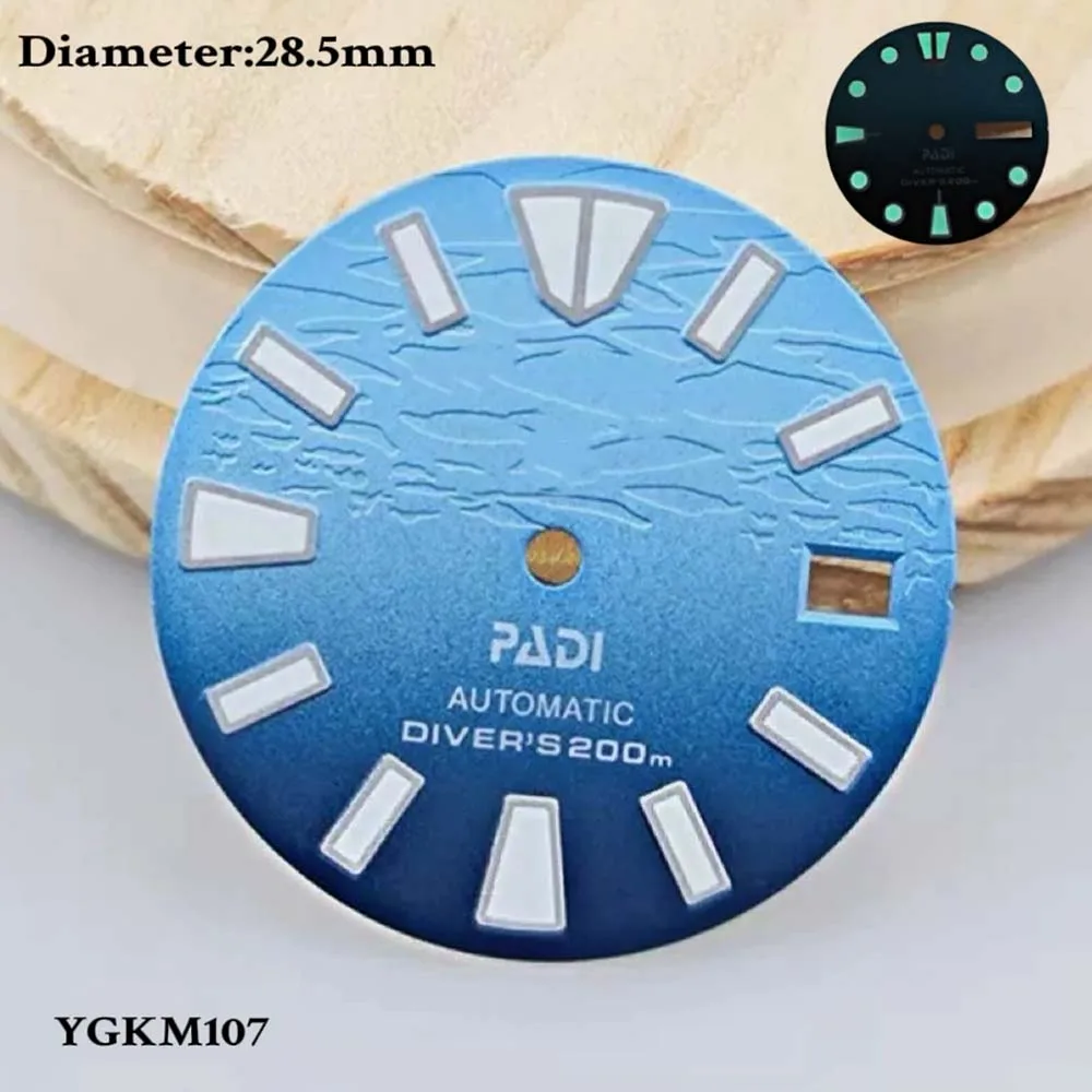 

28.5mm Prospex C3 green illuminated PADI N H35 No logo custom dial watch module custom dial men's watch accessories