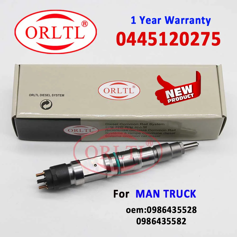 New 0445120275 Fuel Injector 0445120291 for MAN TGA TGS TGX 0445120154 Diesel Injector Nozzle 0986435528 0986435582 ORLTL