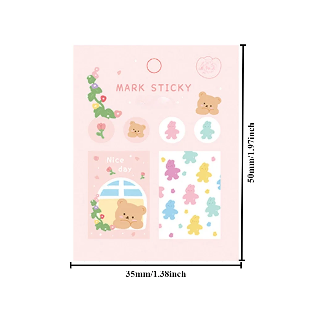60/80 sheets/set Index Stickers Bookmarks Creative Kawaii Stationery Cartoon Reading Accessories Cute Bookmark Book Lover Gifts