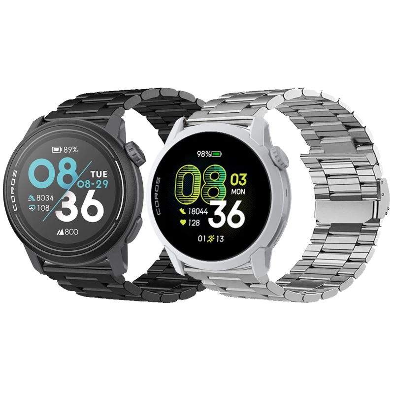 Correa deportiva de metal de 22 mm para COROS PACE 4/APEX 4 de 42 mm, correa de reloj de repuesto para COROS PACE 3/PACE Pro/2 Pro