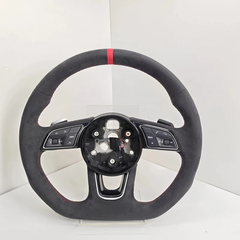 Custom Full Sport Steering Wheel Fit A3 A4 A5 A6 A7 A8 C7 C8 S3 S4 S5 B6 B8 B9 RS3 RS4 RS5 RS7 Q3 Q5 Q7 Q8 Interior Mod Parts