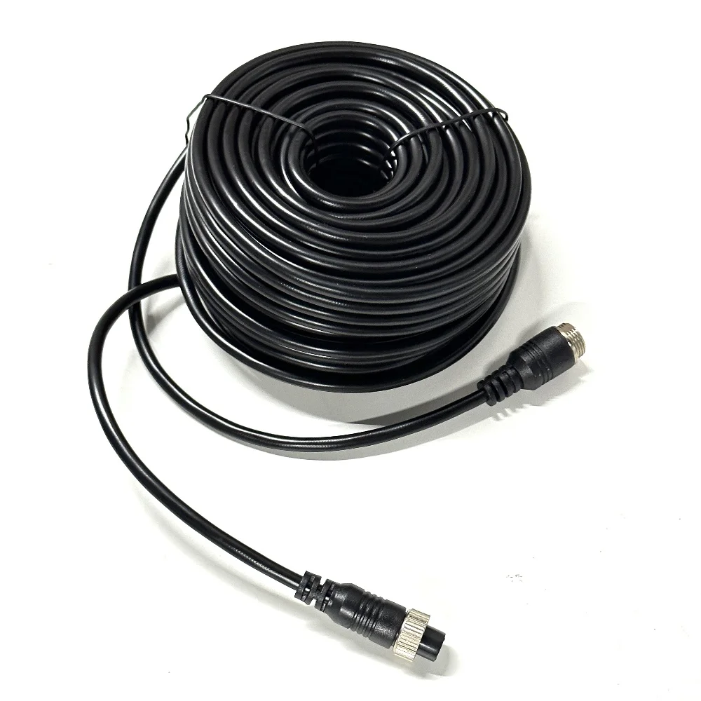 4 Pin การบินขยายสายวิดีโอ 3M 5M 10M 15M 20M 30M สําหรับรถบรรทุก Van Rv รถบรรทุกรถบัสการเชื่อมต่อกล้อง