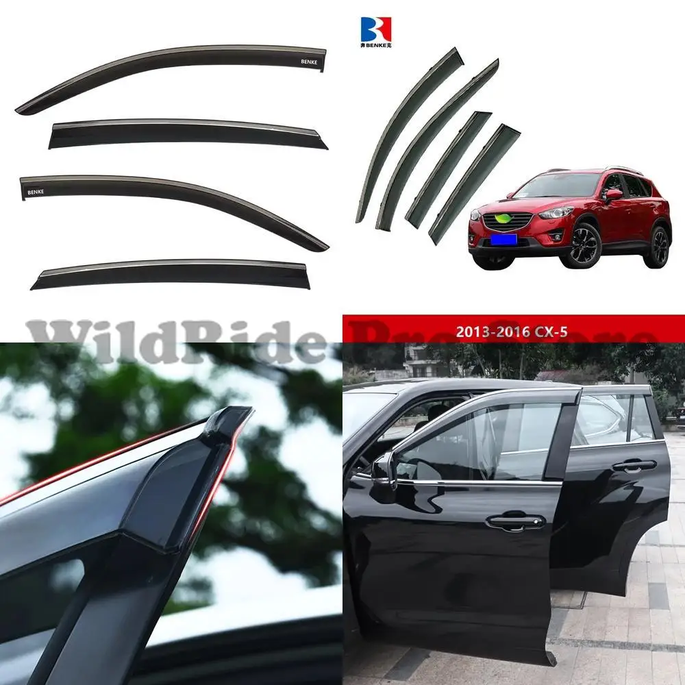

1 set For WINDOW VISOR Car Side Door Rain Guard Sun Visors Wind Deflector Weather Shield for MAZDA CX-5 2013-2016 Auto Parts Ven