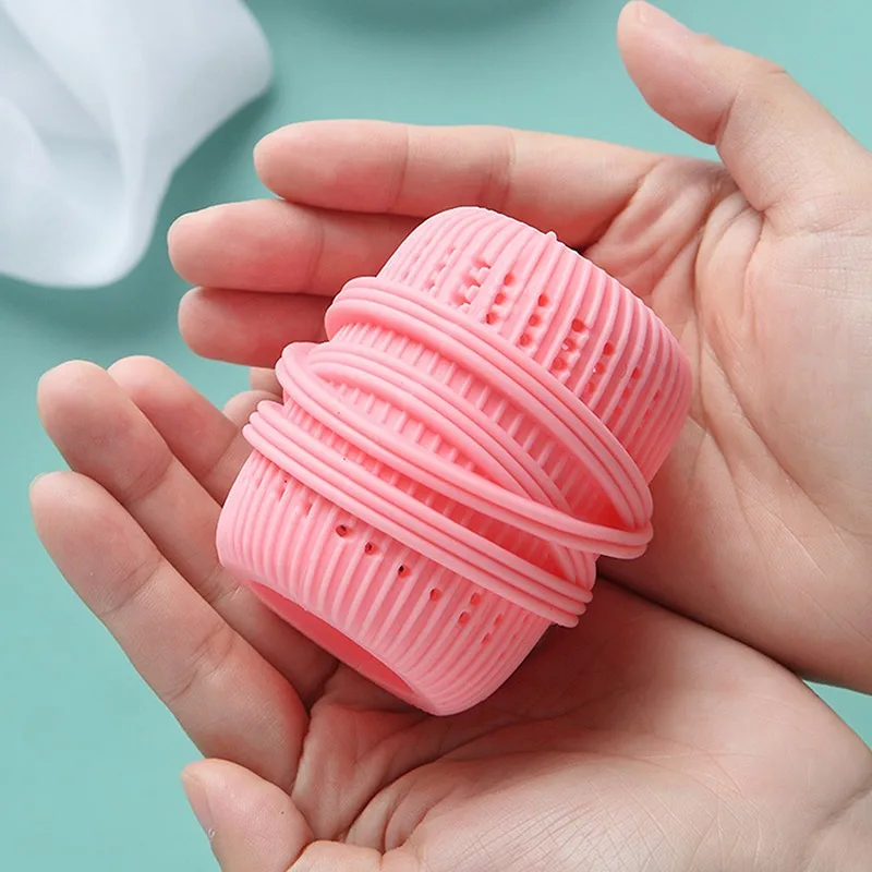 كرة تنظيف لغسل الملابس، كرات الغسيل المضادة للعقد، إسفنجة يمكن إضافة كرات الغسيل لإزالة الاحتكاك السائلة