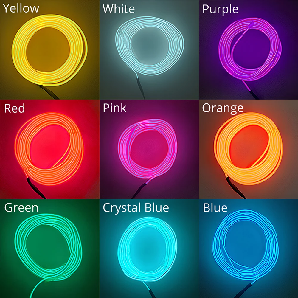 1/2/3/5M Auto Ha Condotto La Striscia Luci D'atmosfera Flessibile Al Neon illuminazione Interna USB per Porta Cruscotto Lampade Decorative di Benvenuto