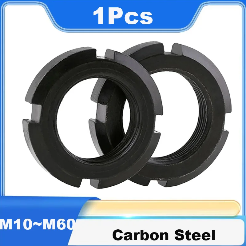 Round Nut Slotted Four Slot Nut Industrial Slotted Round Castle Nut With Wrench Four Slot Slotted Fastening  Equipment M10~M60