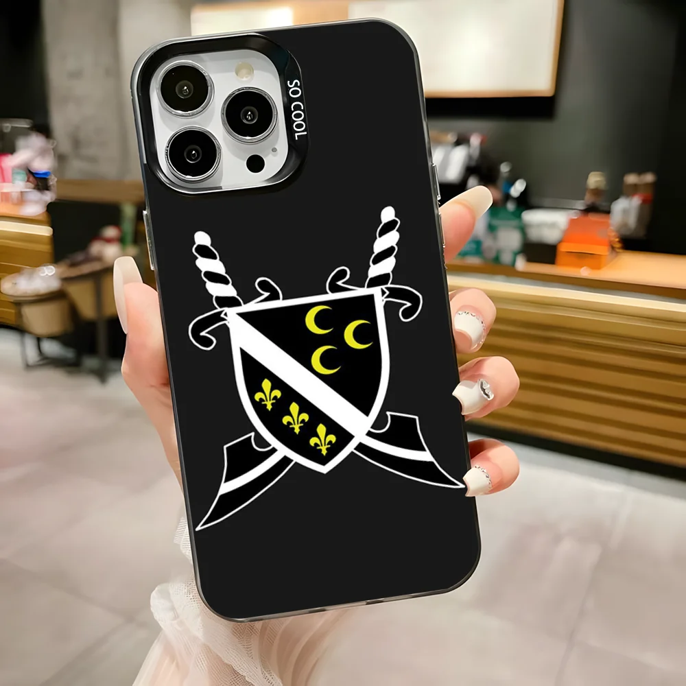 Sandjak Vlag Sandzak Telefoonhoesje Voor iPhone 16,15,14,13,12,11,Pro,Max,Plus,Mini,XS,SE Anti Fall Zwart Matte Harde Bumper