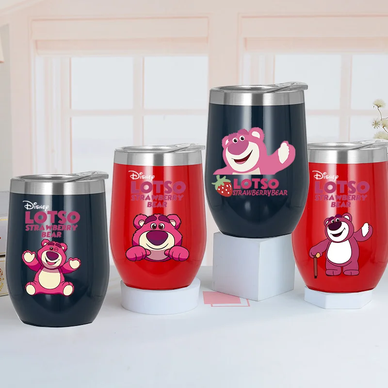 Disney Eggshell Cup Pocket Monsters 360ML Anime Cute Lotso 12 oz Stainless Steel Double Wall Insulated Cap Vacuum Drinking Cup