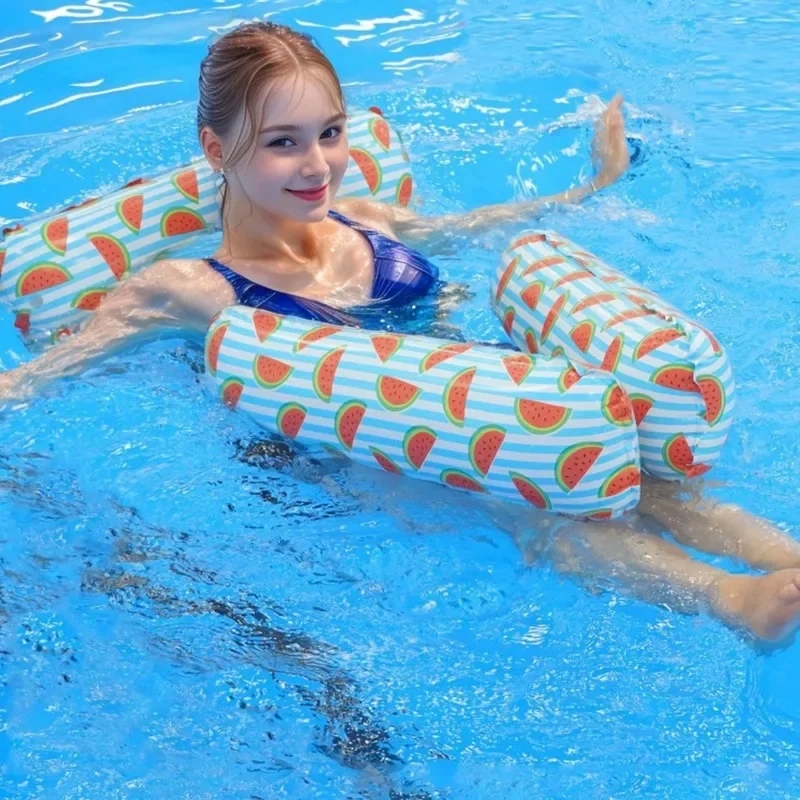 Colchão flutuante portátil, espreguiçadeira de inflação rápida para piscina, praia, todos os anos, verão, relaxamento aquático, praia, banho de sol, brinquedo de natação adulto