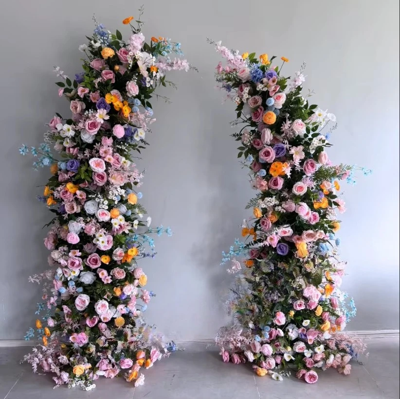 Wholesale Artificial Wildflower Arrangement Wedding Wildflower Arch Colored Artificial Wildflower Wedding Decoration