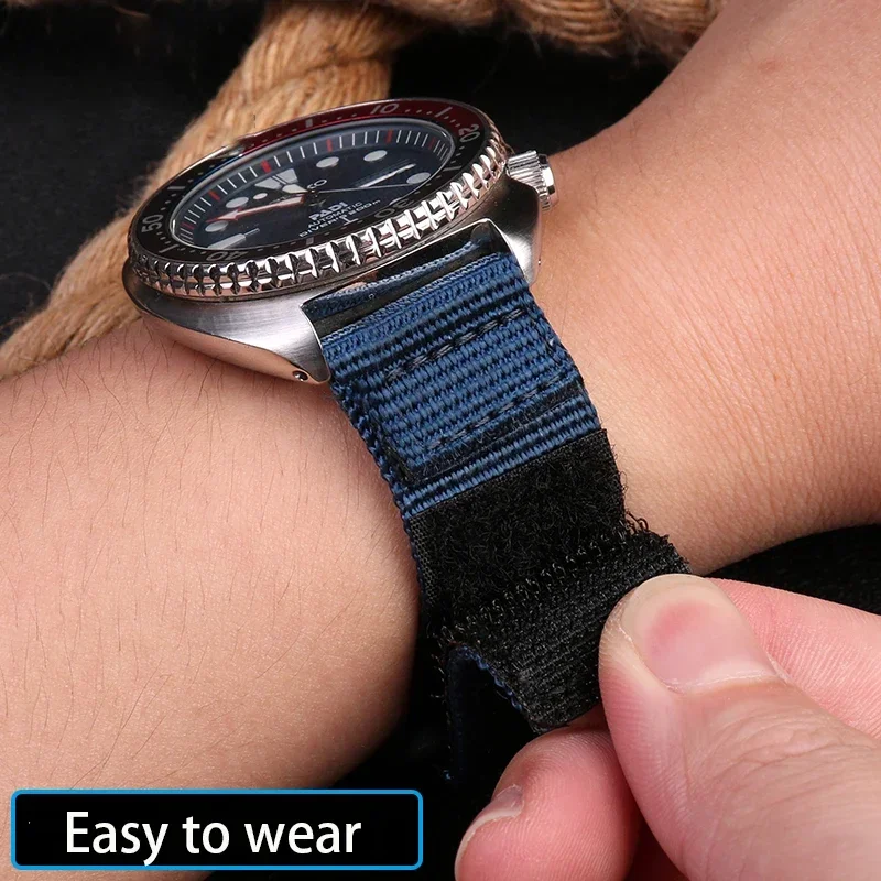 Hot top Nylon watch strap for Seiko NO.5 007 series sport watch belt 20mm 22mm 24mm watchband Men's wristband bracelet