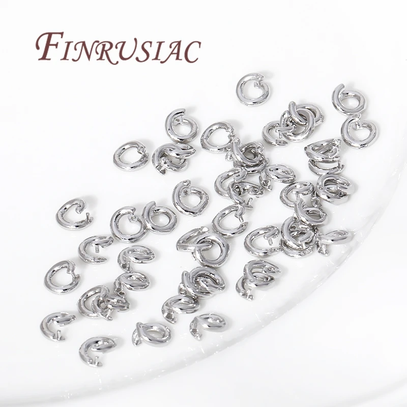 10-30 Teile/los 5,5/7,5mm Single Loop Offene Biegeringe 18K Gold Überzogene Spaltringe Anschlüsse Für Schmuck Machen, Findings Für DIY – Detail 8