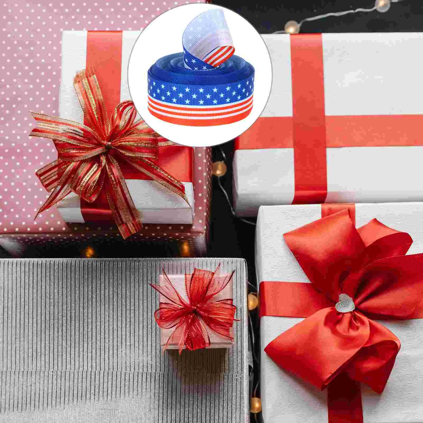 Head Bands Independence Day Ribbon Party Ornamental Cake for Bow Making Decorative Gift Wrapping Headband Present Packaging