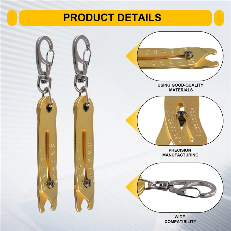 

AB34-2PCS Portable Precise Thread Size Checker Keychain For Precise Measurement