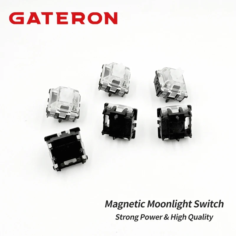 

GATERON Magnetic Moonlight switch HE, Linear, Freely setting pre-travel, Hall Sensor RT SOCD for Magnetic Keyboard Gaming Office