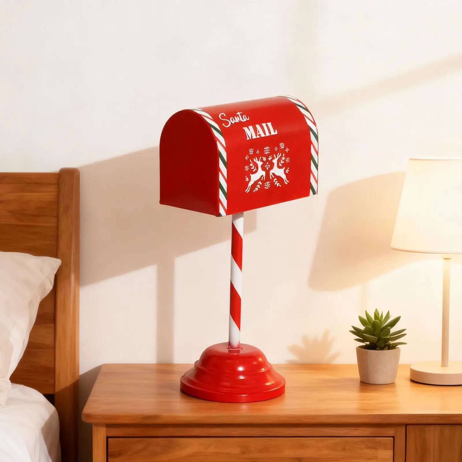 

Christmas Letter Box Ornament,Metal Gift,Mini Mailbox,Christmas Express Mail Box for Holiday Home Yard