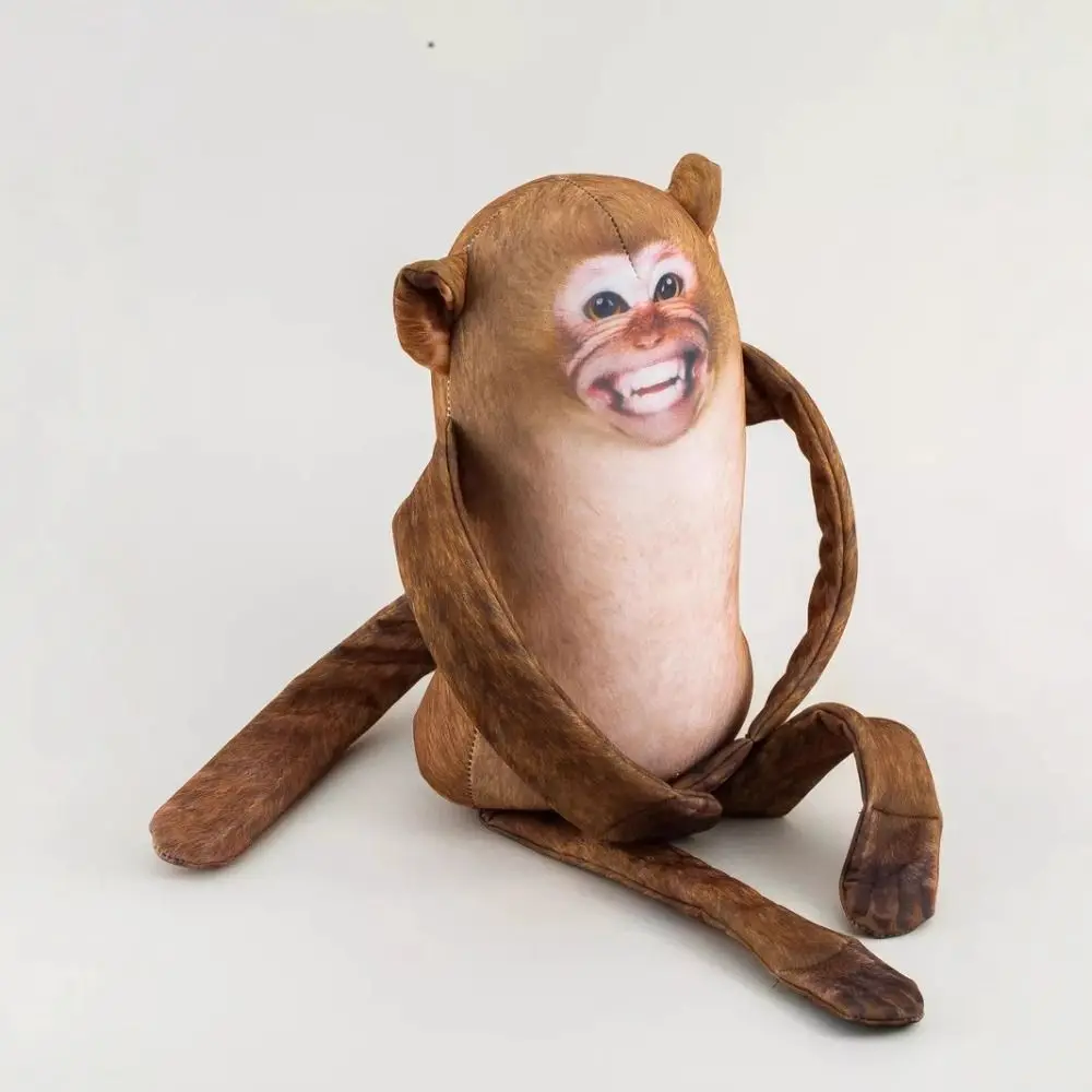 Hugging Monkey Toys Stuffed Animal Sleeping Monkey Dolls Cartoon Anime Decoration Monkey Stuffed Toys Bag Accessories