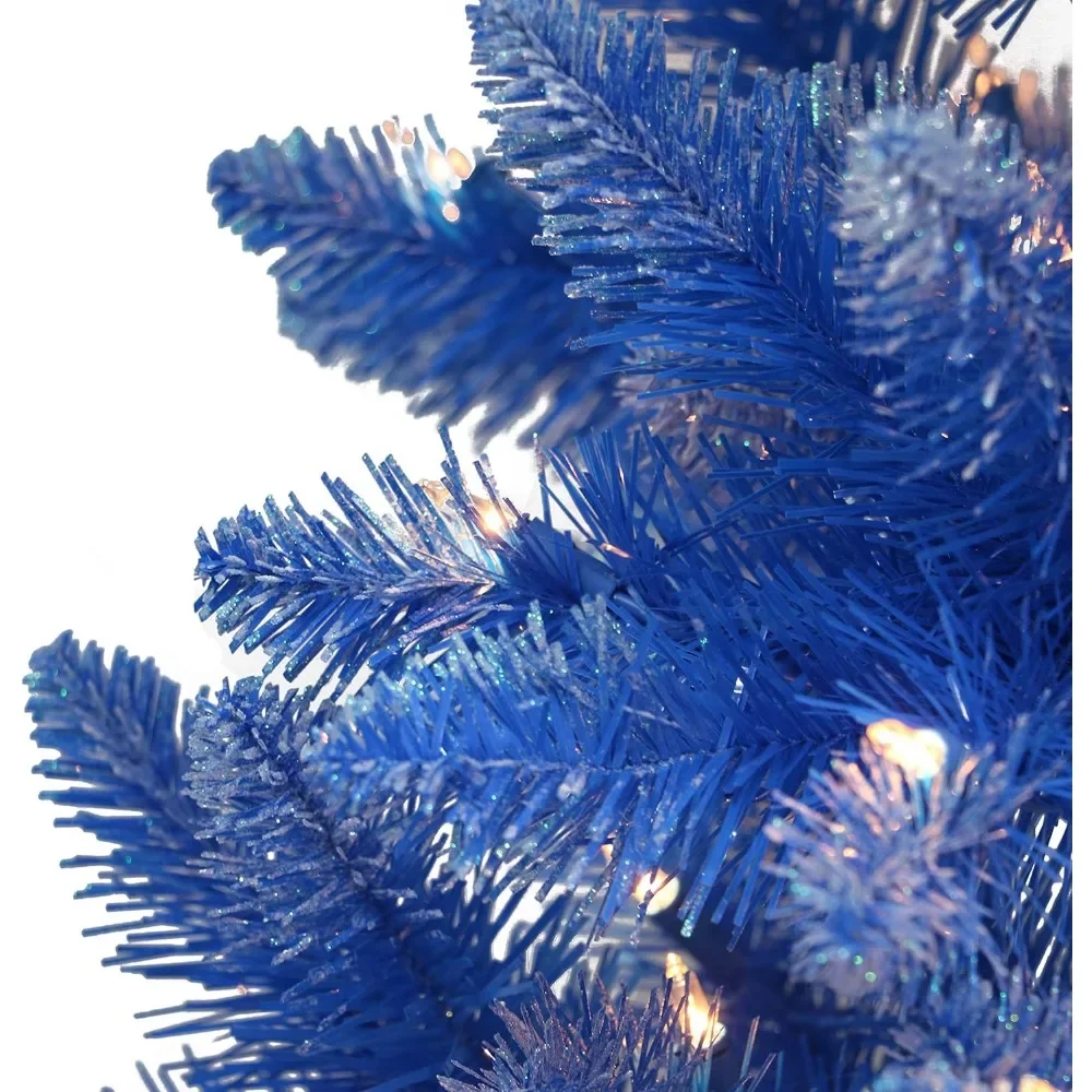 Christmas Tree Pre-Lit 6.5' Artificial Christmas Tree with 300 Lights, Blue 42