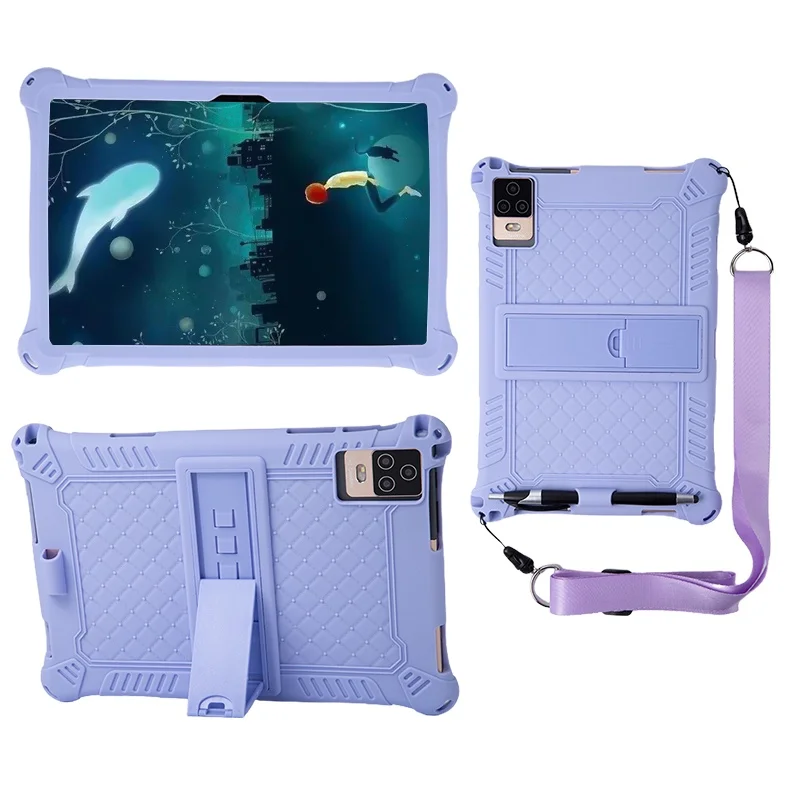 

Чехол для планшета Samsung Tab A16 Plus A9 Lite 10,1 дюйма, детский противоударный мягкий силиконовый чехол-подставка для планшета, защитный чехол