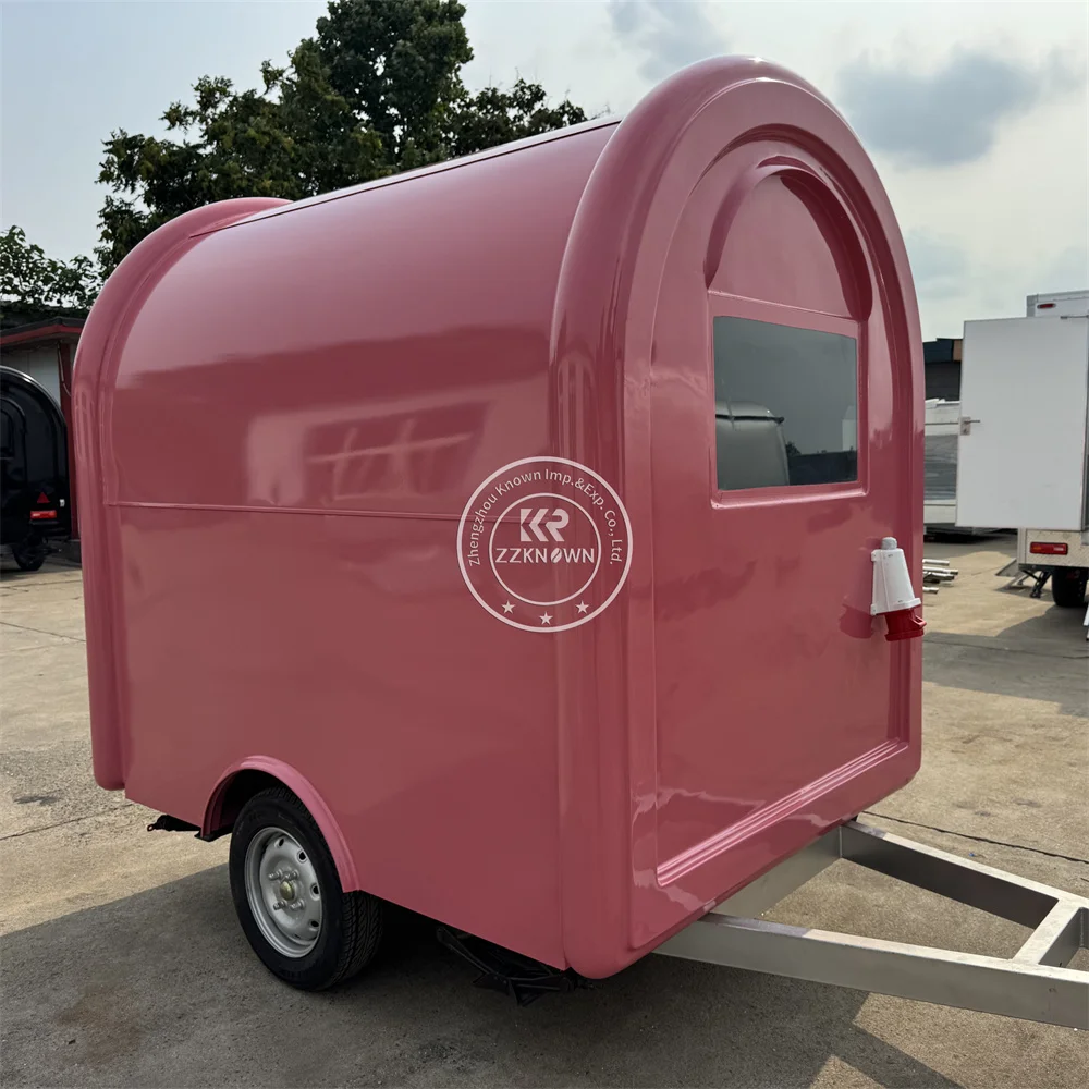 Mobile Catering Food Trailer Mobile Catering Service Custom Coffee Dessert Waffle Food Truck With Fully Equipped Kitchen
