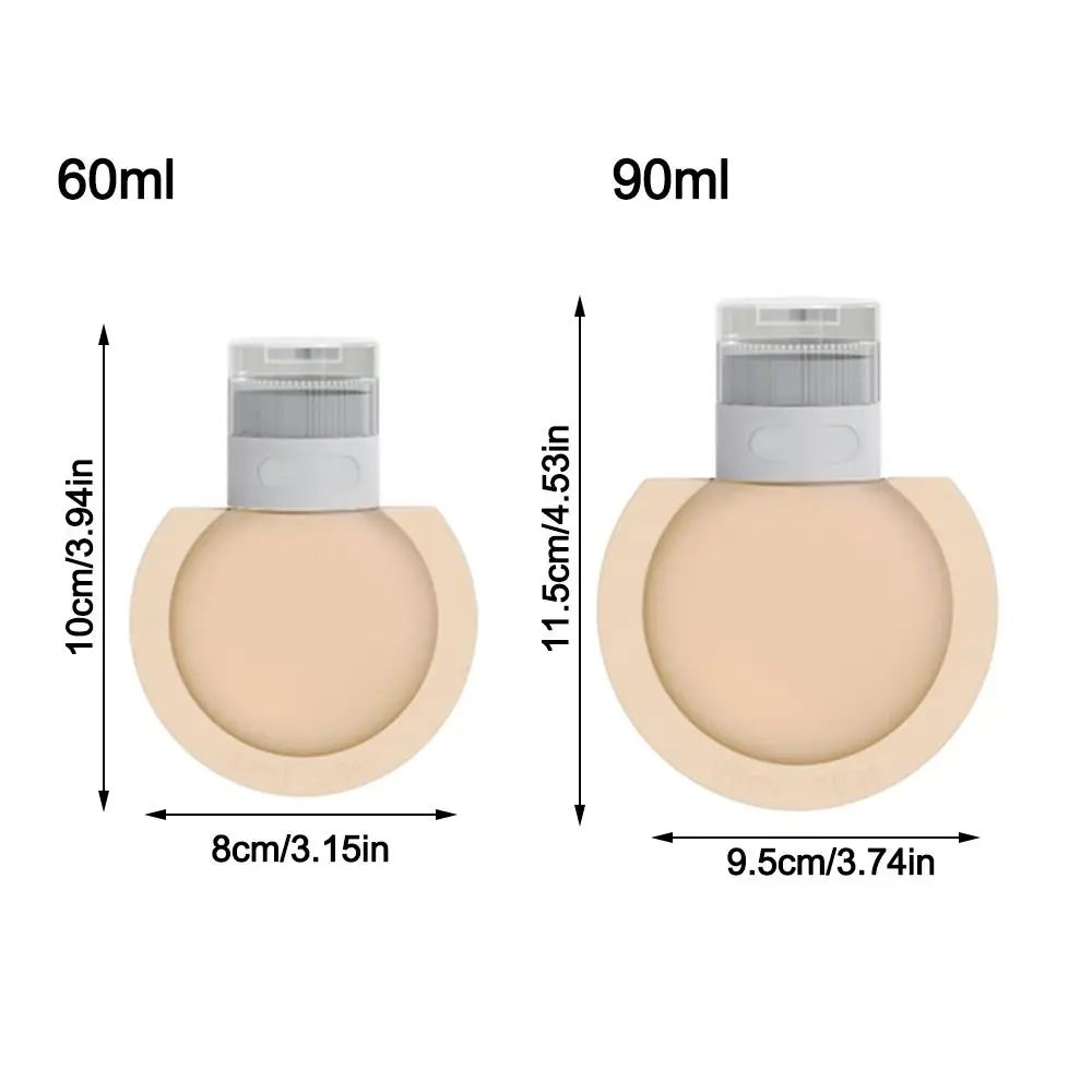 زجاجات محمولة قابلة لإعادة الملء من السيليكون قابلة للضغط ، جل استحمام بحاوية غسول ، فندق ، 60 ، 90