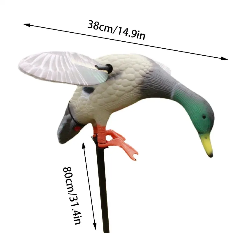 Hunting Duck Decoy SpinningWing Motion Duck Decoy Battery Powered Smoother Quieter Remote Controller Electric Duck Decoy