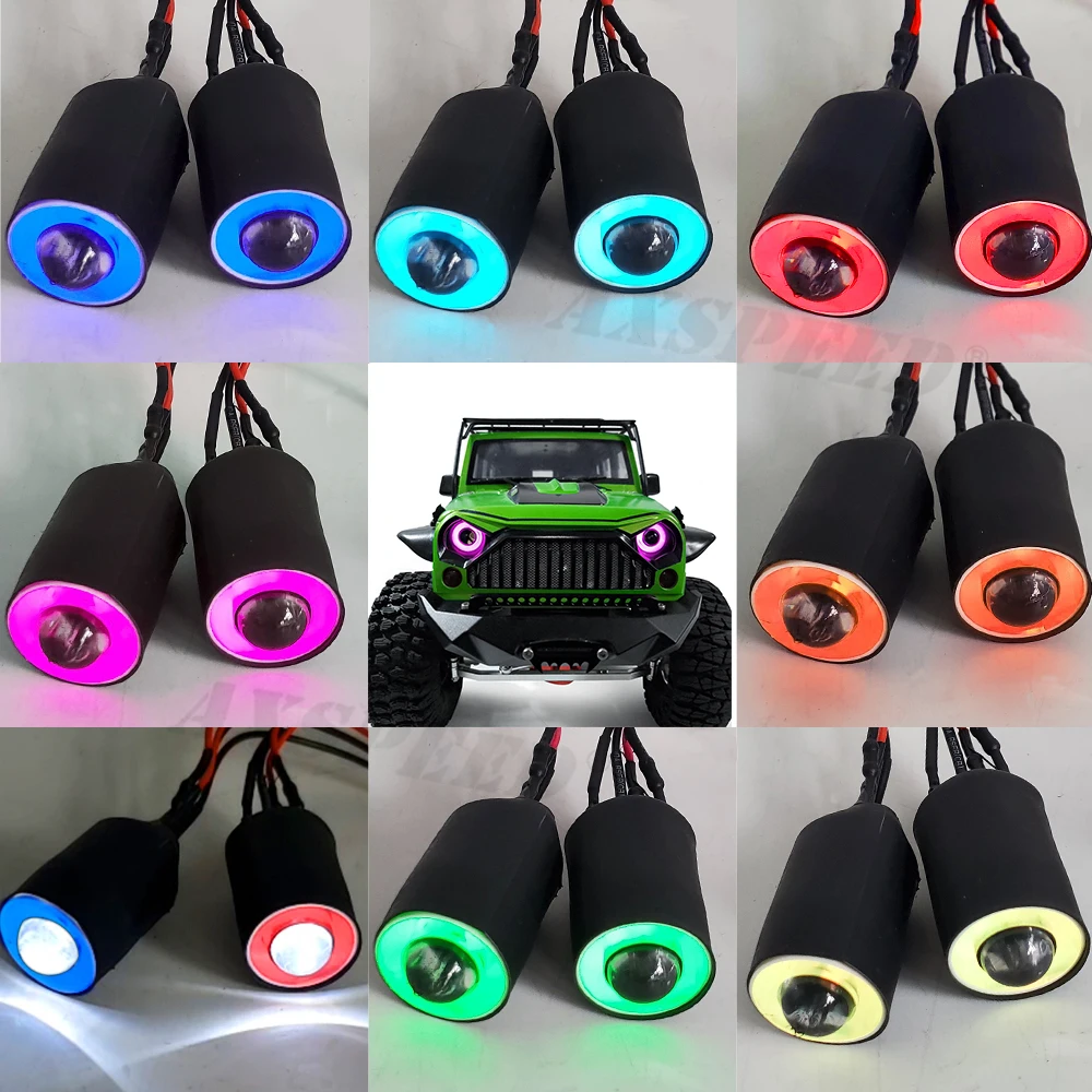 AXSPEED Multifunction RC Car Headlight LED Lights 10/13/17/22mm 4.2v-6v for Axial SCX10 TRX4 TRX6 D90 Decoration Parts