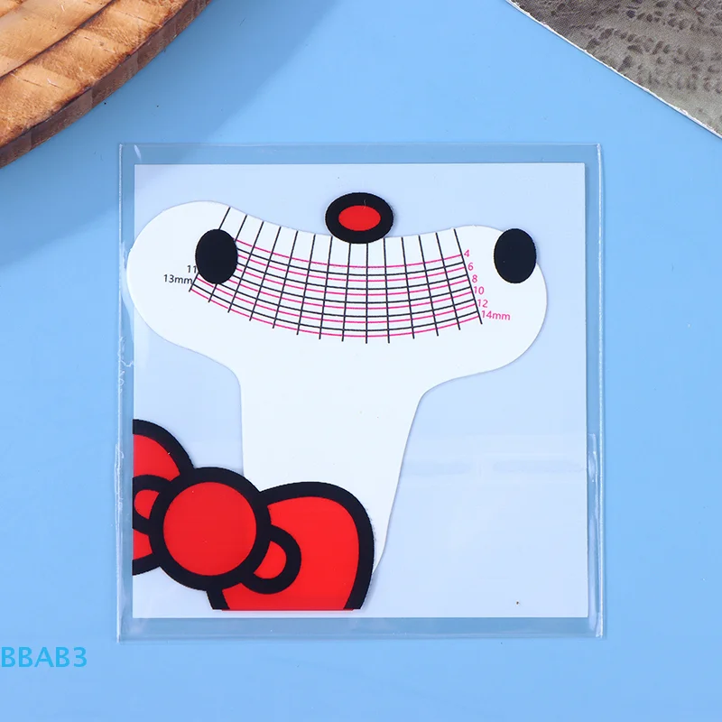 【B】10 Pcs Eyelash Length Measuring Ruler Portable Eyebrow Soft Plastic Ruler Makeup Tool Eyelash Extension Growth Accessory