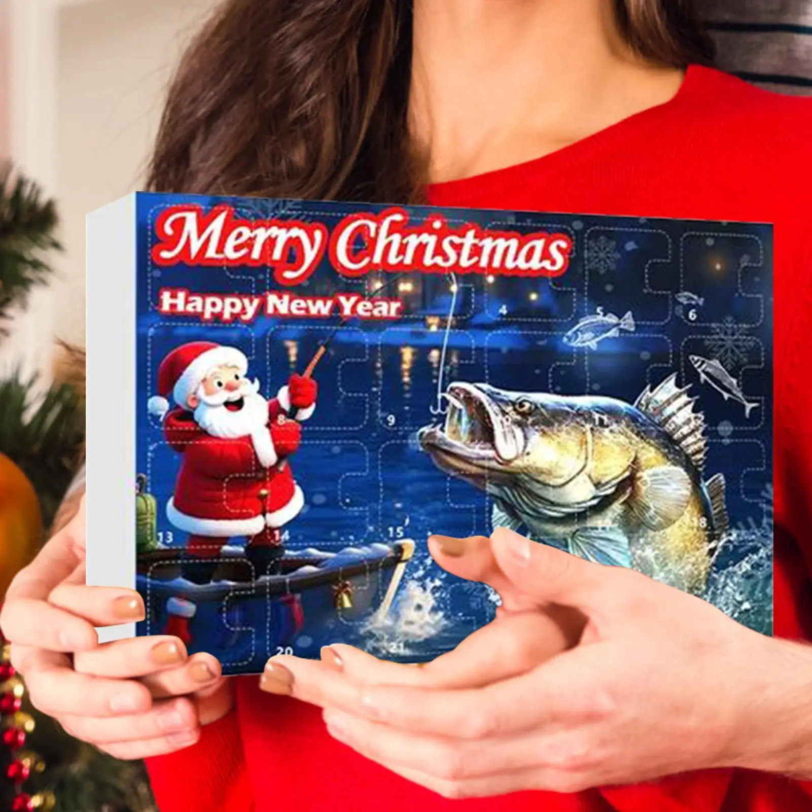 تقويم الصيد مجيء 24 يوم 2025 هدايا الحفلات علف الاسماك عيد الميلاد مجيء طعم الاسماك التقويم للبنين صديقها زوج الأب #4