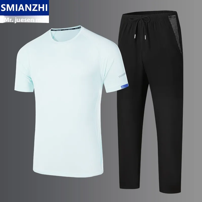 

Jomaon Prince Summer Thin Qui Dry Running Fitn Повседневный комплект спортивной одежды для мужчин Длинные брюки ort Sve Футболка