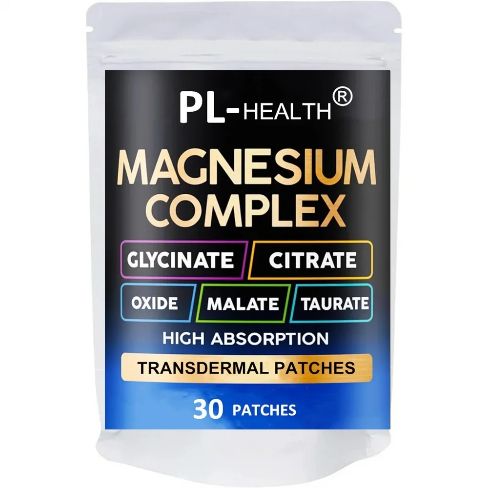 30 Patches Magnesium 5 in 1 Complex Transdermal Patches Stress, Muscle & Heart Support