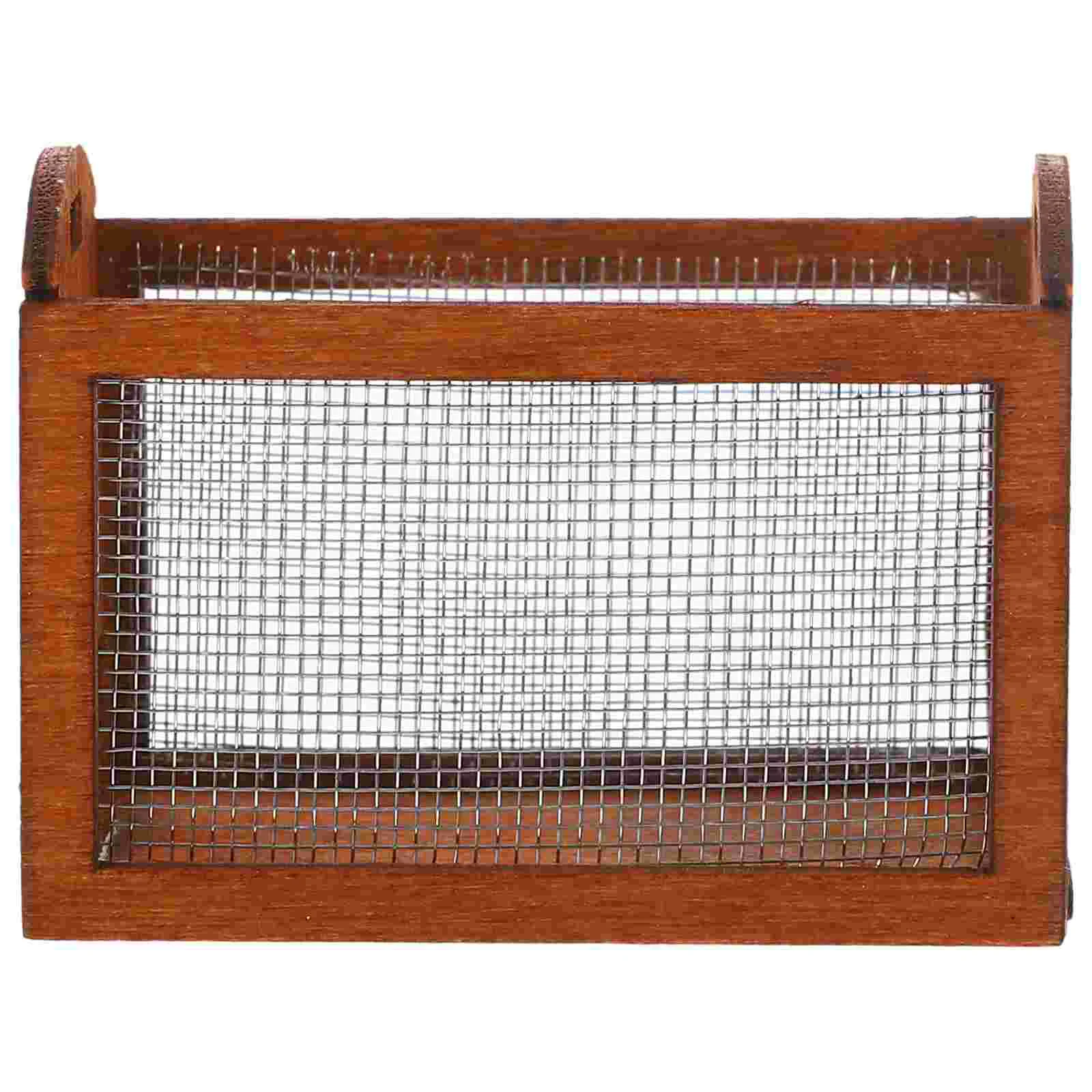 

Mini Wooden Frame Wire Mesh Storage Crates House Accessories Creative Miniature Furniture Model Tiny Decor Craft Supplies
