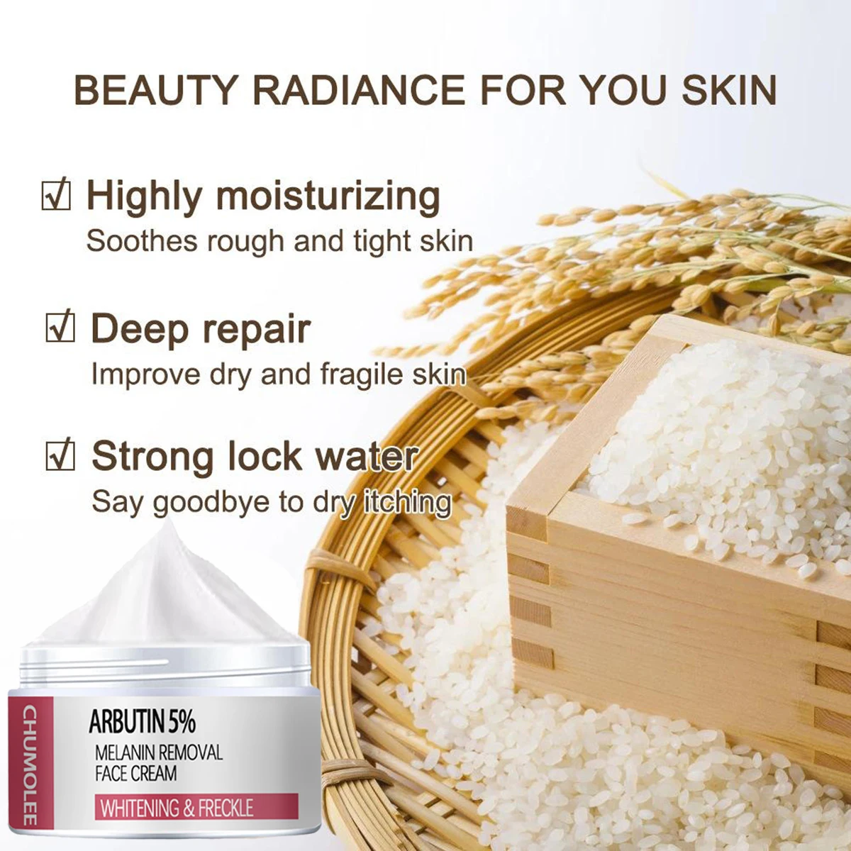 أربوتين 5% ميلانين يزيل كريم الوجه ويقلل البقع ويقليص المسام ويضيء لون البشرة ويحكم في الزيت