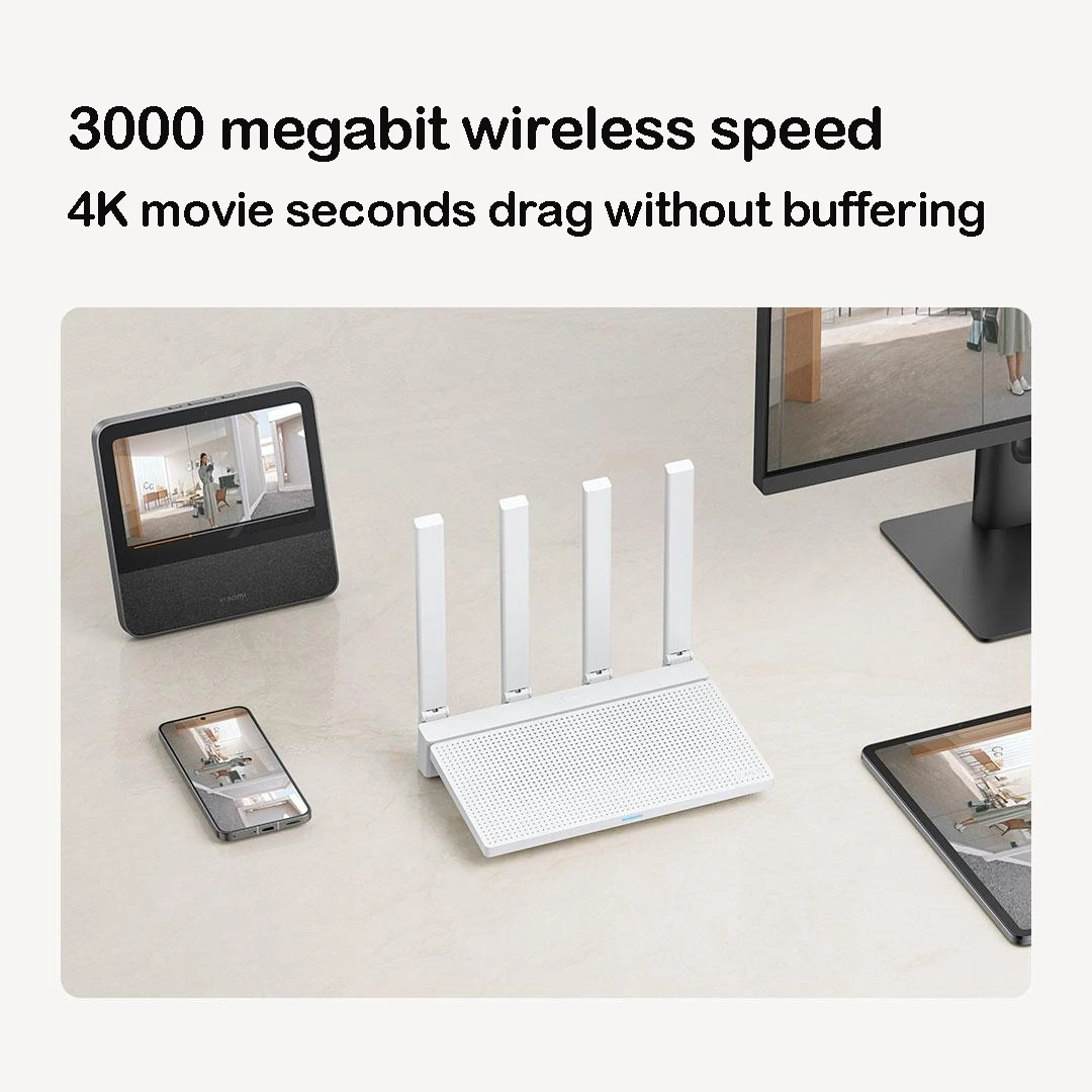 Xiaomi Router AX3000T WiFi6 Mesh Dual WAN 2.4/5GHz Signal Network 3000Mbs Qualcomm CPU Repeater Amplifier NFC touch Miwifi ROM