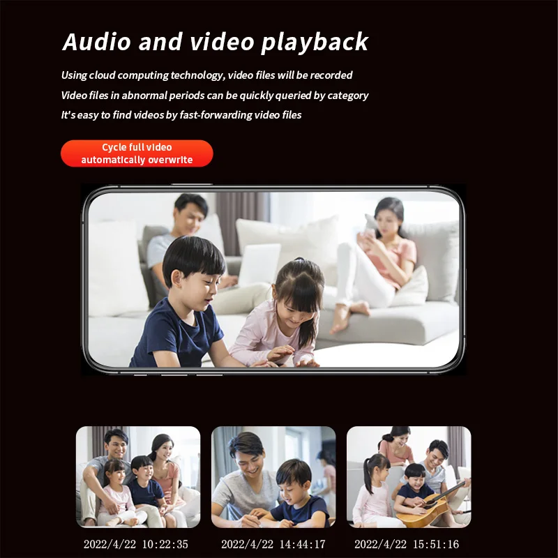 YIIOT APP Mini 8.0MP 4K Wifi IP Camera Smart Human Tracking Color Night Vision Video Surveillance Alarm Push Security PTZ Camera