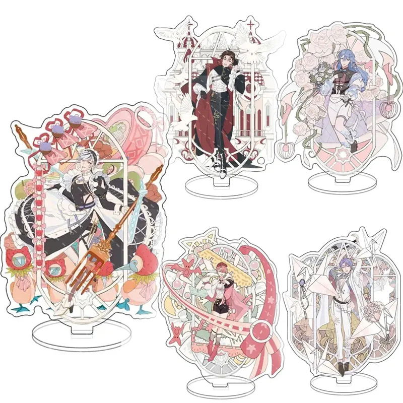 Anime Nu Carnival Cosplay Acrylic Keychains Birthday Stand Nu: Carnival Eiden Aster Blade Quincy Dante Action Model Cake Topper