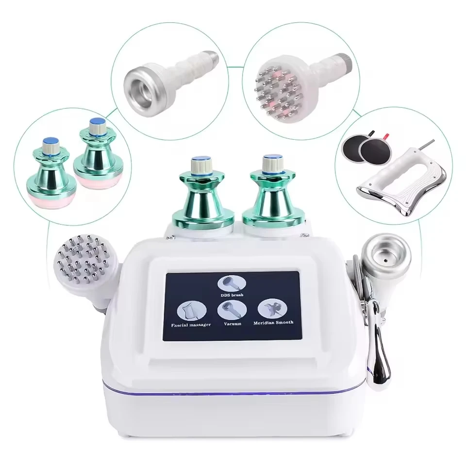 4-in-1 Body Massage Pain Relief Microcurrent Energy Vacuum Heating LED Bio Brush Health Care Lymphatic Drainage Meridian Machine