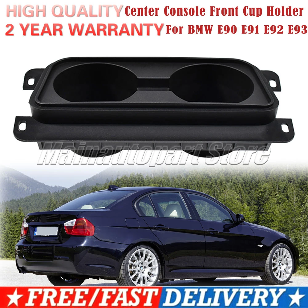 Image of Für BMW E90 E91 E92 E932005-2013 Konsole Doppelloch-Getränkehalter Mittelkonsole vorne Getränkehalter