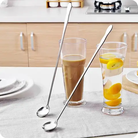 천연 진주 어머니 아이스크림 쉘 교반 도구, 캐비아 스푼, 티스푼, 커피 스쿠프 Best5 9 30CM 스테인레스 스틸 롱 핸들 교반 스푼 크리 에이 티브 아이스크림 디저트 특종 한국 칵테일 커피 차 믹싱 스푼 Flatware