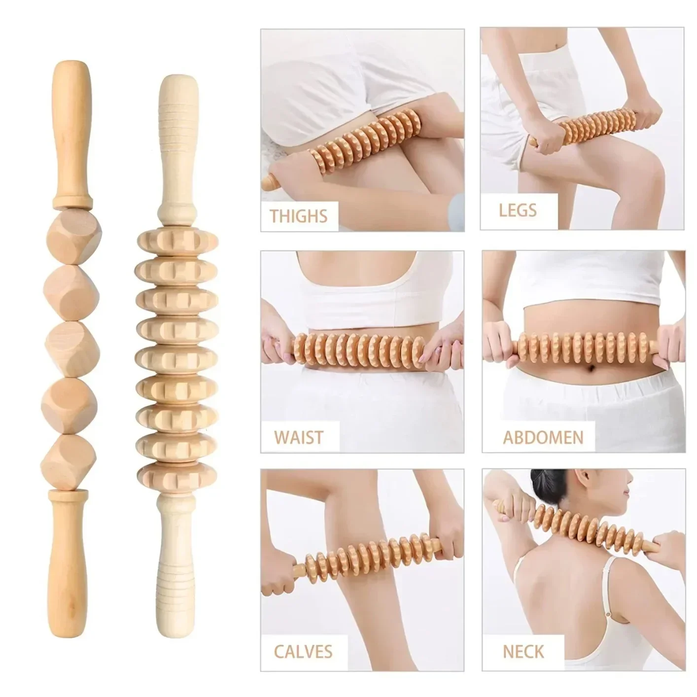 Maderoterapia Kit Wooden Therapy Lymphatic Massage Tools Professional Wood Anti Cellulite Massager Roller Body Maderoterapia Set