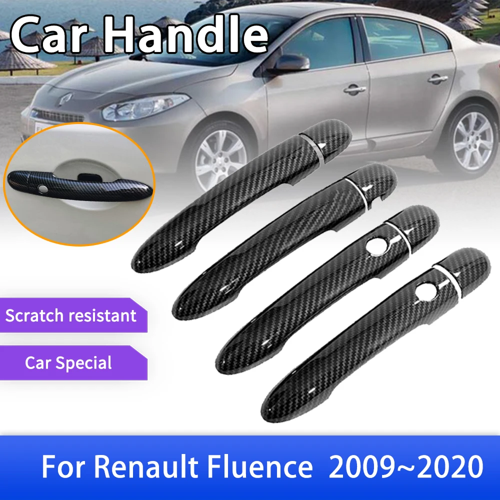 

Carbon Fiber Outer Door Handle Cover for Renault Fluence Samsung SM3 2009~2020 Car Protective Accessories Styling Stickers Trim