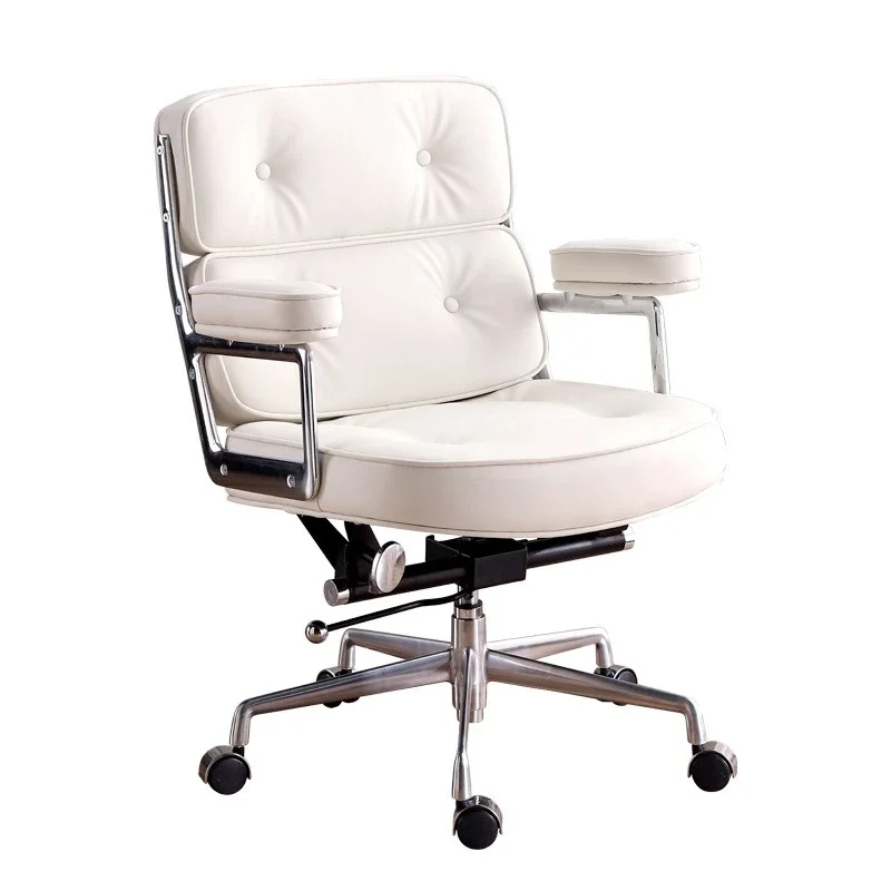 

Comfortable sedentary study seat beige office boss chair home lift rotating computer chair